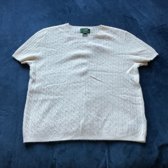 🆕LRL MERINO ANGORA CASHMERE‎ BLEND IVORY SWEATER - Picture 1 of 3